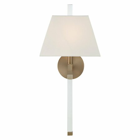 CRYSTORAMA 1 Light Aged Brass Transitional Sconce REN-261-AG